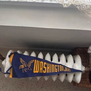 Vintage Washington J.H.S. Blue and Yellow Pennant